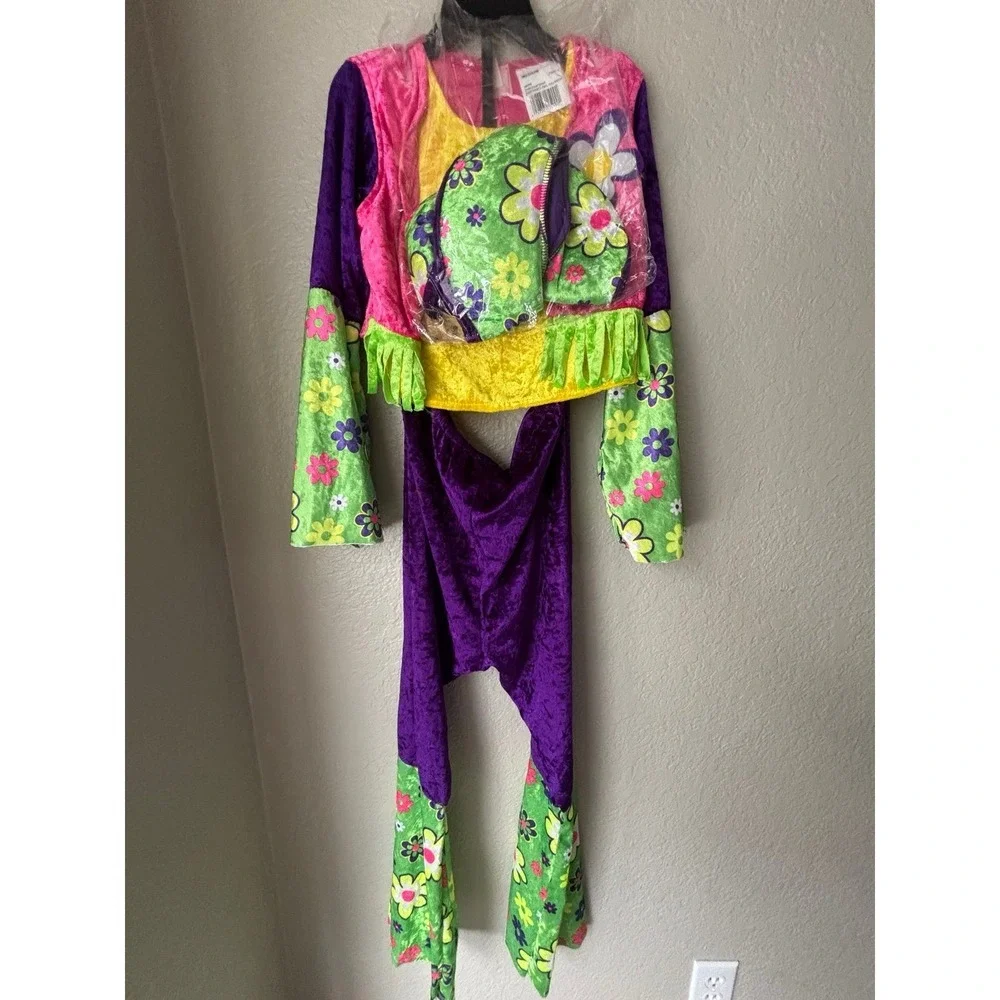 Hippie Dippie Girls Costume Childs‎ Medium (8-10)